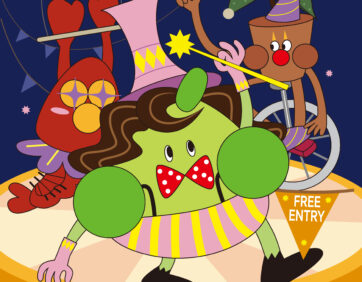 Surprise Carnival Market 2025 at The Well Toronto – colourful illustrated poster featuring vibrant characters promoting a summer market with 60+ local artists and handmade art vendors.